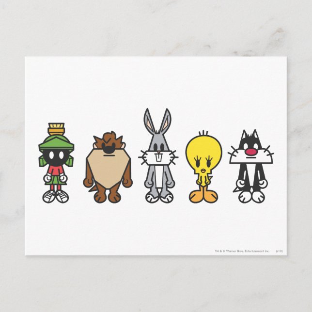 Carte Postale LOONEY TUNES™ - Photo de groupe Op (Devant)