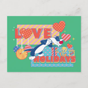 Carte Postale LOONEY TUNES™   SYLVESTER™ & TWEETY™Love Holidays