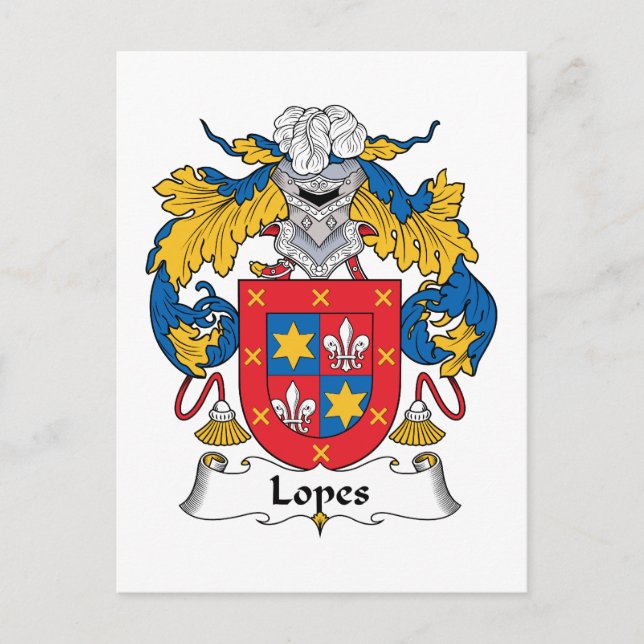 Carte Postale Lopes Family Crest (Devant)
