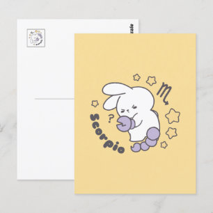 Carte Postale Loppitokki Bunny Embracer Scorpio Zodiac Magique I