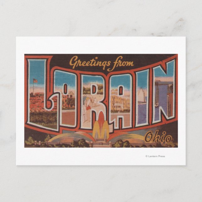 Carte Postale Lorain, OhioGrandes lettres ScènesLorain, OH (Devant)