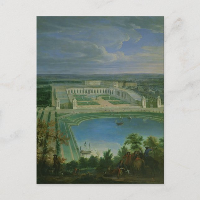 Carte Postale L'Orangerie et le Château de Versailles, 1696 (Devant)