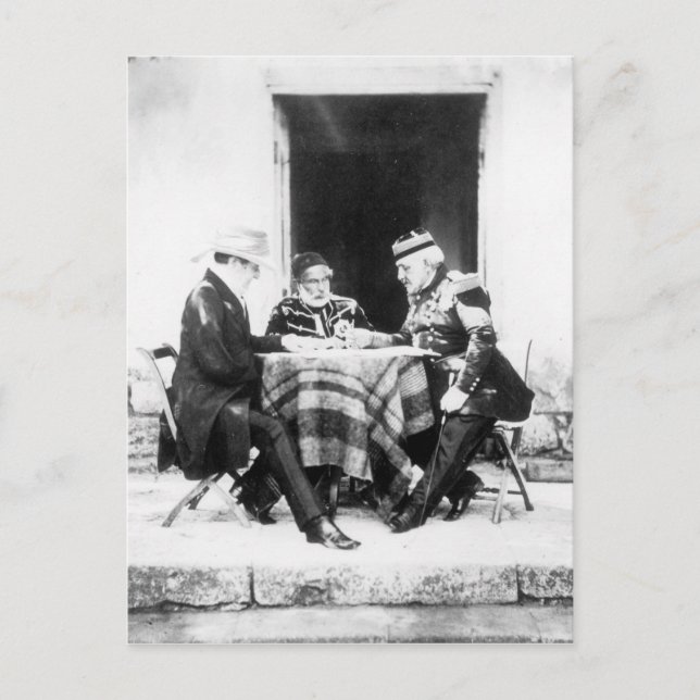 Carte Postale Lord Raglan, Omar Pasha et le général Pelissier, (Devant)