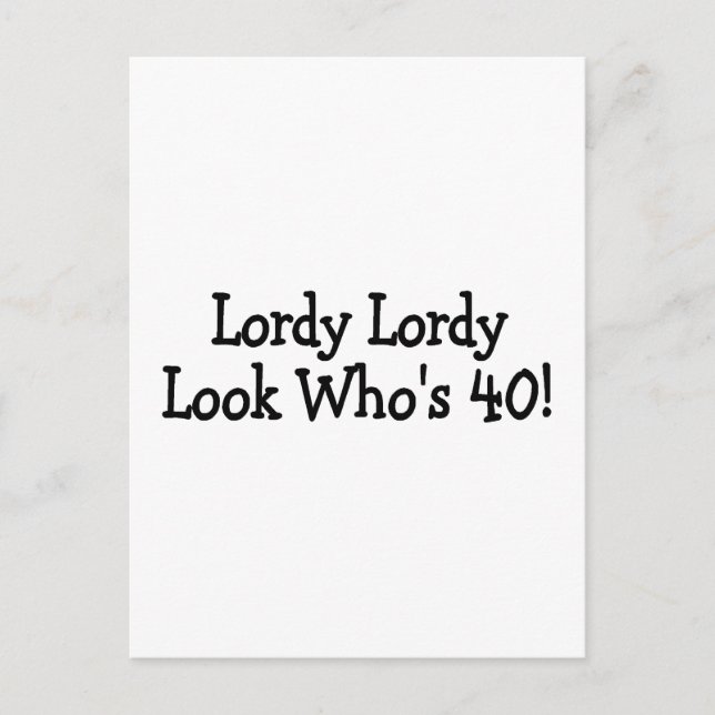 Carte Postale Lordy Lordy Look Dont 40 (Devant)