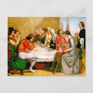 Carte Postale Lorenzo et Isabella par John Everett Millais