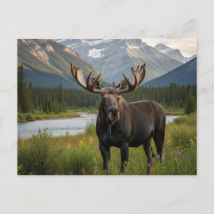 Carte Postale L'orignal dans le parc national Banff Canada