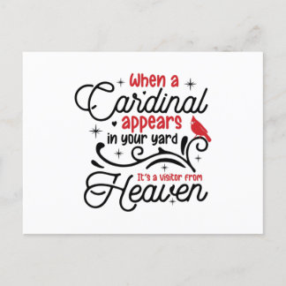 Carte Postale Lorsqu'un Cardinal Apparaît Dans Votre Jardin