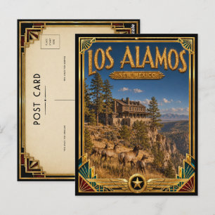 Carte Postale Los Alamos Nouveau-Mexique Art Déco Vintage Âge d'