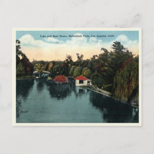 Carte Postale Los Angeles CA, Hollenbeck Park, style Vintage