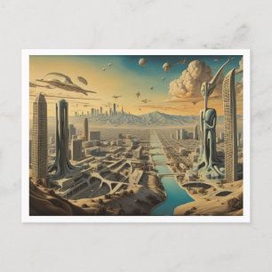Carte Postale Los Angeles CA, Surreal Cityscape
