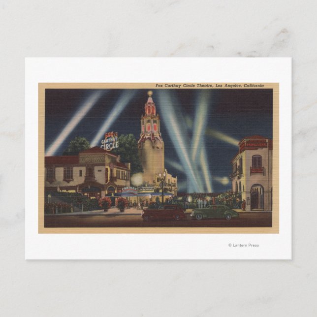 Carte Postale Los Angeles, CAFox Carthay Circle Theatre View (Devant)