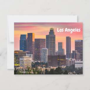 Carte Postale Los Angeles, California Downtown Sunset