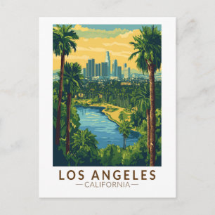 Carte Postale Los Angeles Californie Voyage Art Vintage