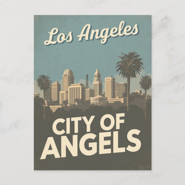 Carte Postale Los Angeles City of Angels (Devant)