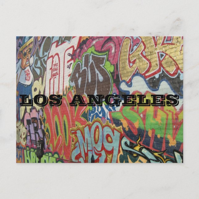 CARTE POSTALE LOS ANGELES GRAFFITI (Devant)