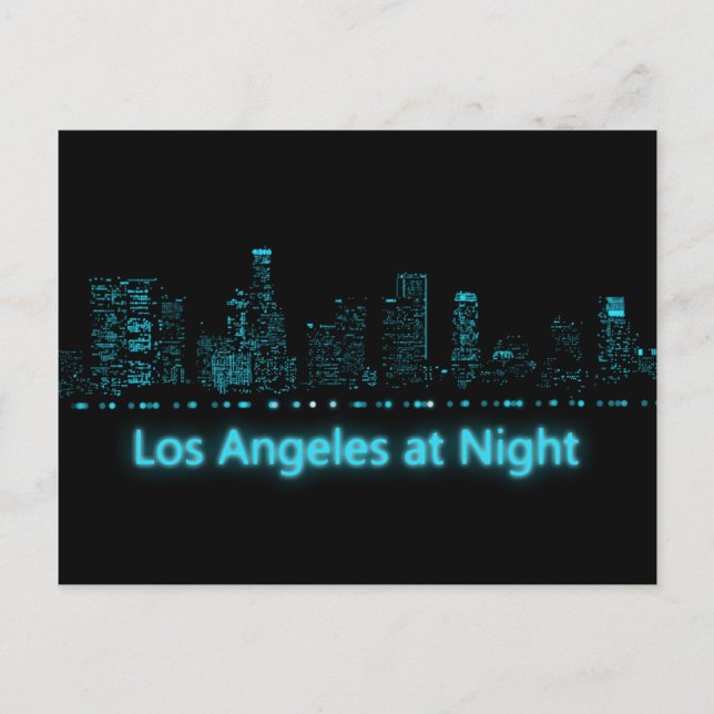 Carte Postale Los Angeles la nuit (Devant)