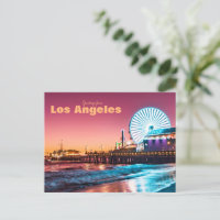 Los Angeles Pink & Blue Sunset Père Noël Monica Pi