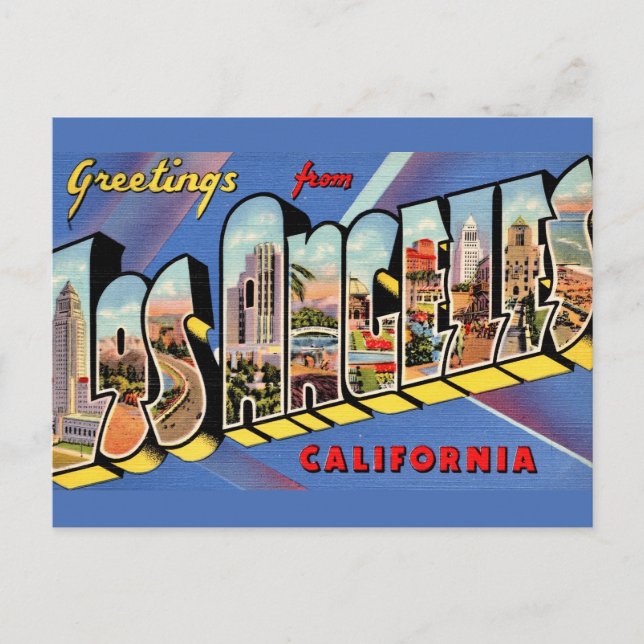 Carte Postale Los Angeles Rétro (Devant)