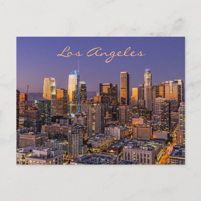 Carte Postale Los Angeles Skyline - Golden Light (Devant)