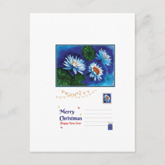 Carte Postale Lotus Christmas Postcard – Peaceful Holiday Greeti