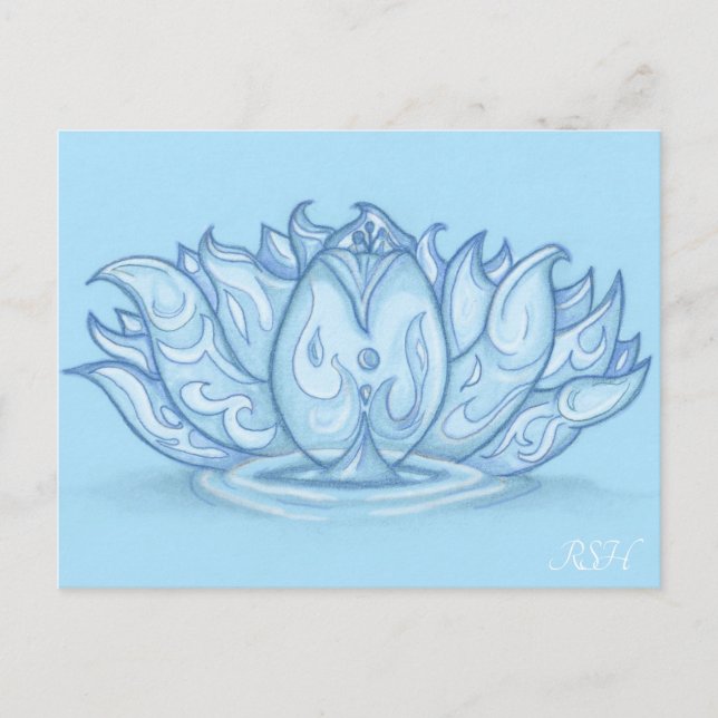 Carte Postale Lotus élémentaire d'eau (Devant)