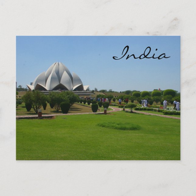 Carte Postale lotus garden inde (Devant)