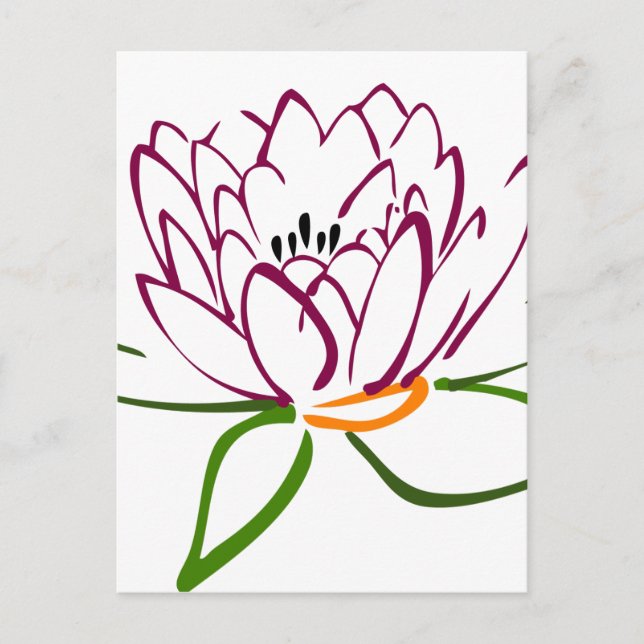 Carte Postale Lotus Heart (Devant)