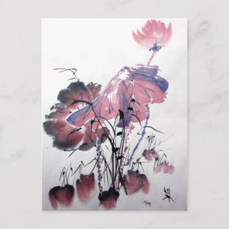 Carte postale Lotus rose