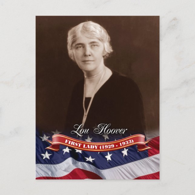 Carte Postale Lou Hoover, Première Dame des Etats-Unis (Devant)