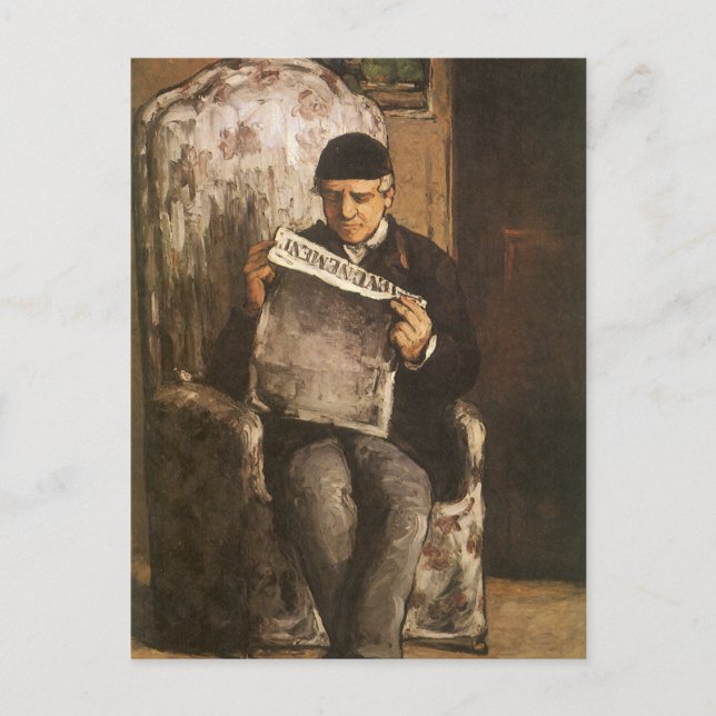 Carte Postale Louis Auguste Cezanne Père De L'Artiste Lecture (Devant)