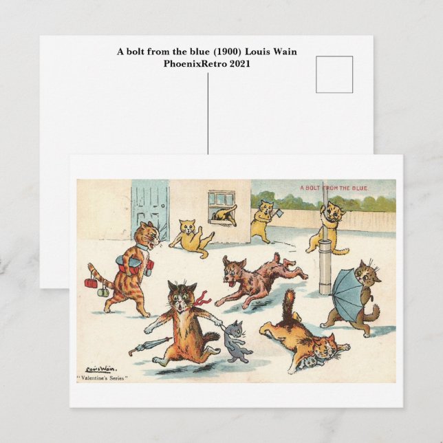 Carte Postale Louis Wain (Devant / Derrière)