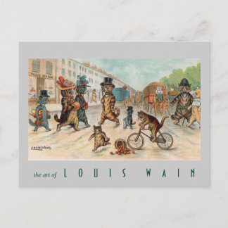 Carte Postale Louis Wain - Town Cats - Art Vintage