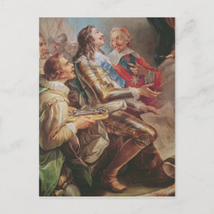 Carte Postale Louis XIII dédiant l'église Notre-Dame