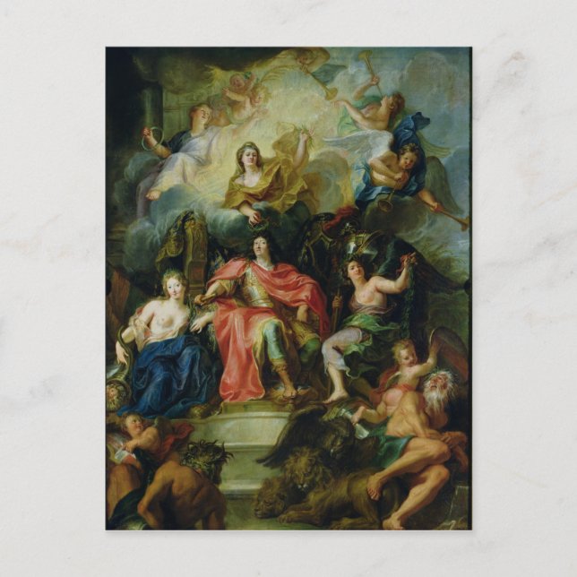 Carte Postale Louis XIV Couronné de gloire, vers 1686 (Devant)
