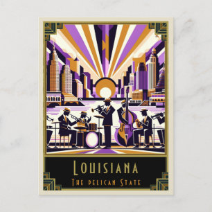 Carte Postale Louisiane Art Déco