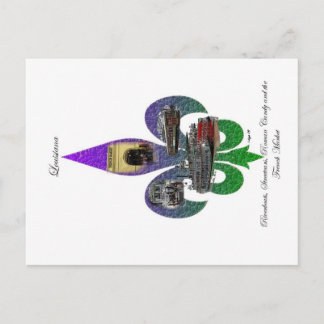 Carte Postale Louisiane Fleur de Lis