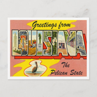Carte Postale Louisiane Salutations des États américains