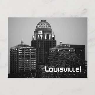 Carte Postale Louisville, KY - Black & White Print (Carte postal