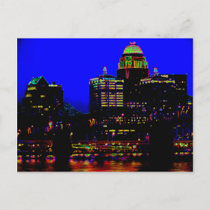 Carte postale Louisville Neon Skyline
