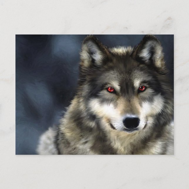 Carte Postale loup (Devant)