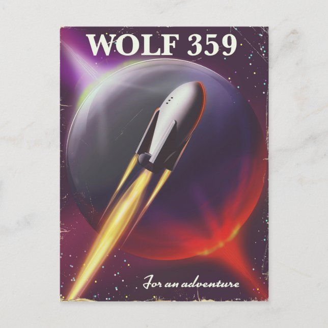 Carte Postale Loup 359 "pour une aventure" Affiche de voyage spa (Devant)
