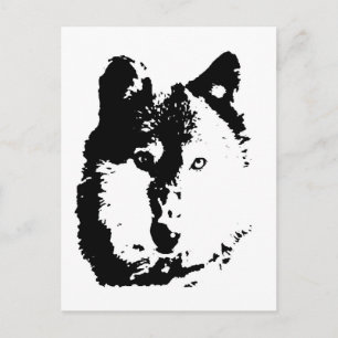 Carte Postale Loup d'art pop