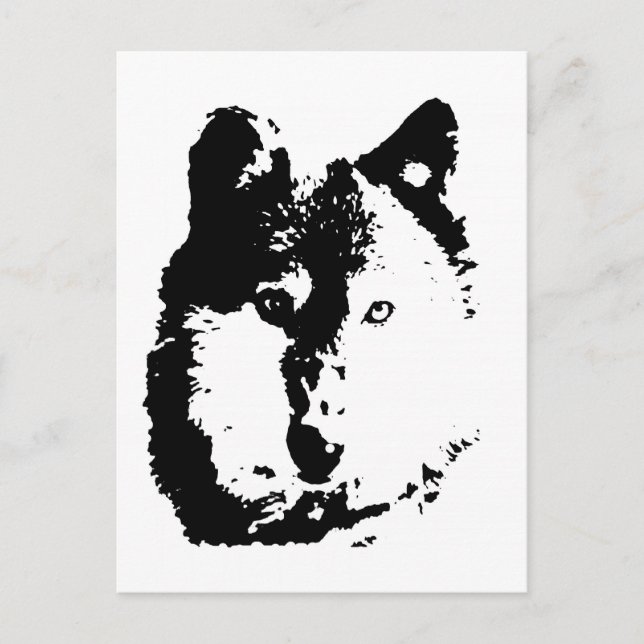 Carte Postale Loup d'art pop (Devant)