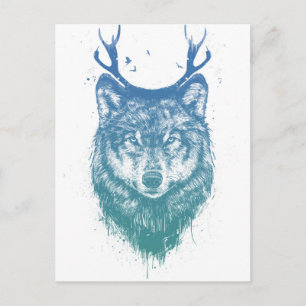Carte Postale Loup de cerf