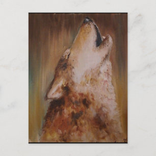 Carte Postale Loup de la couleur de l'huile de la Terre