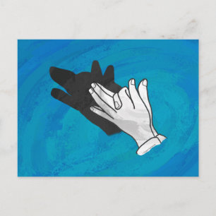 Carte Postale Loup en bleu