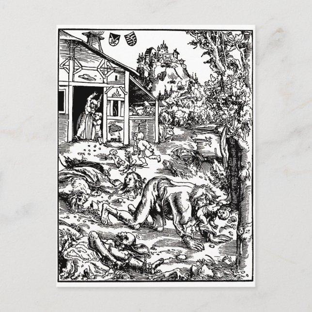 Carte Postale loup-garou-clipart-8 (Devant)