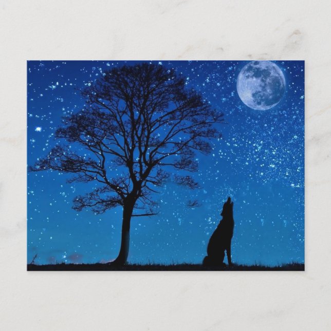 Carte postale Loup Hurleur (Devant)