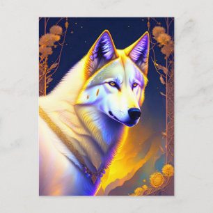 Carte Postale Loup magique, poste