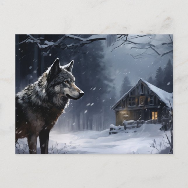 Carte postale Loup Série 1-2 Postcard (Front)